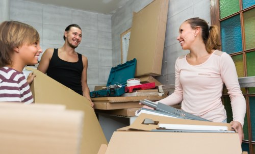 Office relocation planning in Watford with furniture and equipment ready for transport