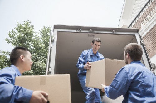 Careful loading of household furniture for transport