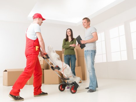 Professional local van service transporting household items in Watford